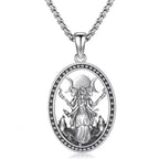 $10 christmas gifts Witch Hecate necklace stainless steel March witch goddess pendant box chain daily match