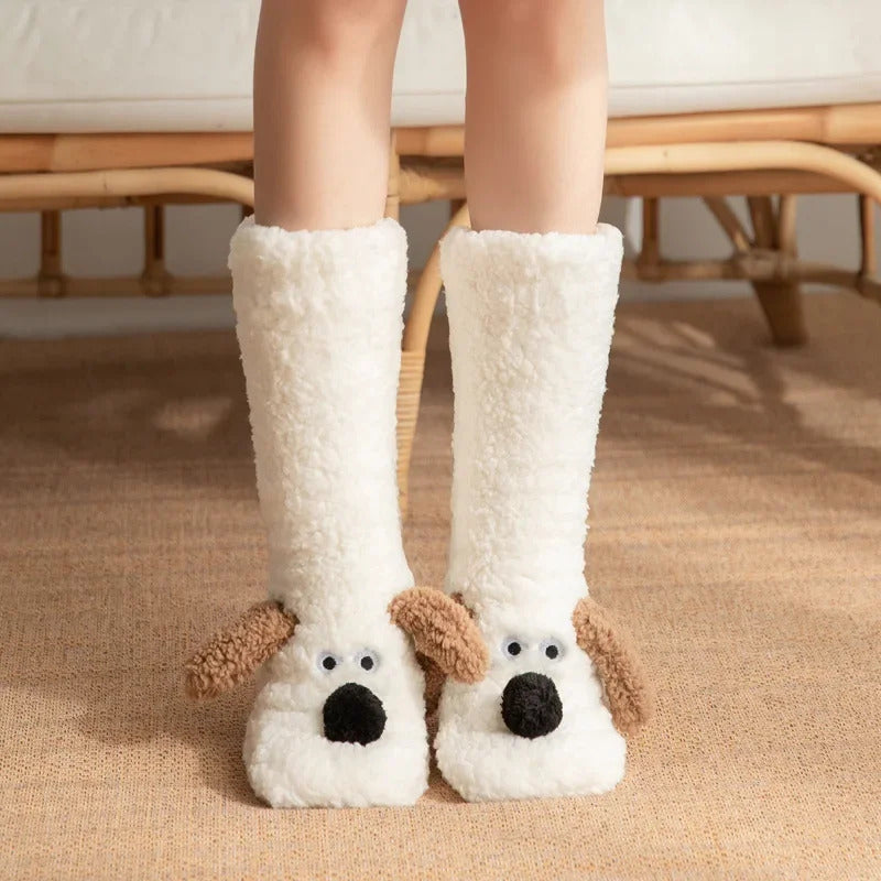 Kawaii Socks Adults Sleeping Socks Winter Snow Home Maternity Sock Leg Warmer Carpet Socks Slippers Funny Socks