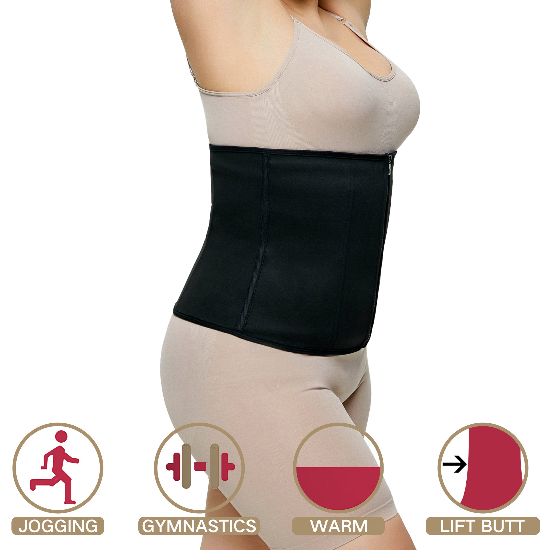 Compression Black Slim Belt for Women Shaper Weight Loss Ladies Fitness Waist Trainer Shaper