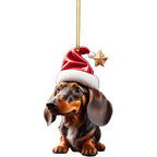 personalized christmas ornaments 2025 Christmas Cartoon Dog Ornament Acrylic Cute Dog Pendant Funny Puppy Pendant Xmas Tree Backpack Car Interior