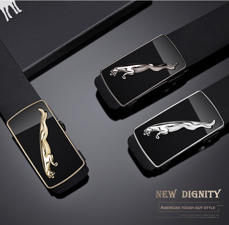 Fashion Casual Belts Leather Men Trendy Pants Genuine Mens Leather Belts Alloy Automatic Buckle Belt