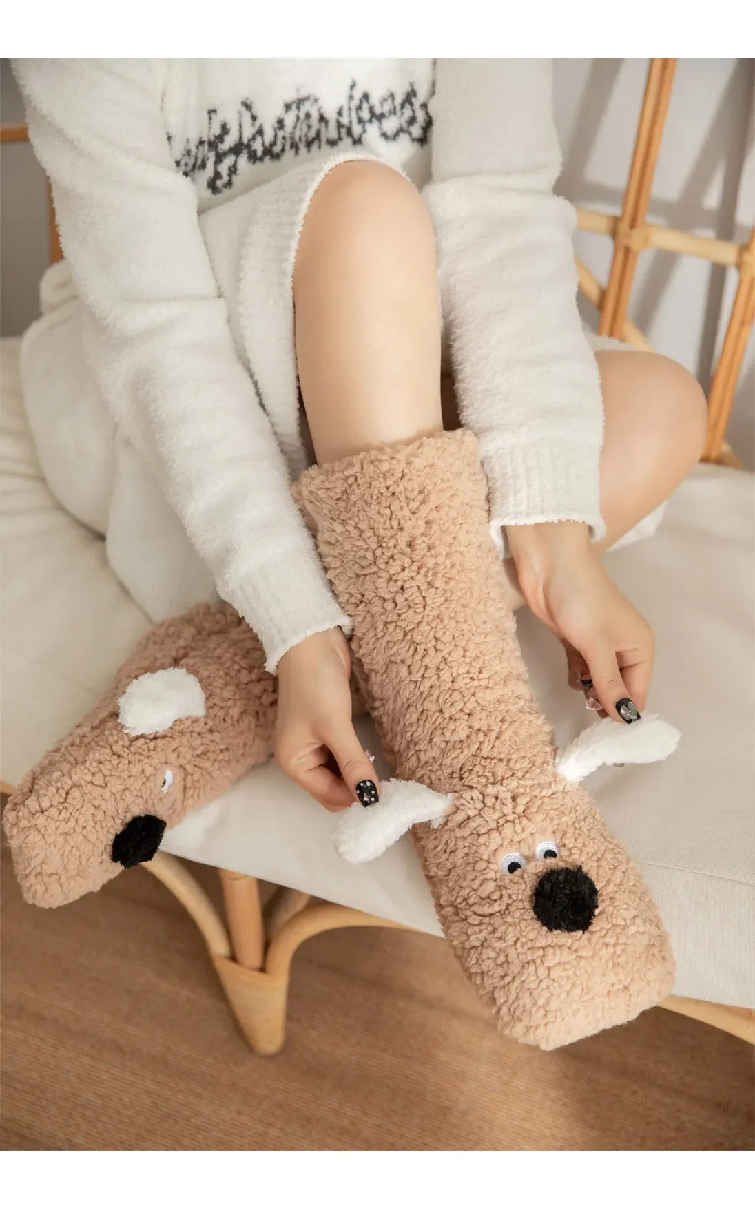 Kawaii Socks Adults Sleeping Socks Winter Snow Home Maternity Sock Leg Warmer Carpet Socks Slippers Funny Socks