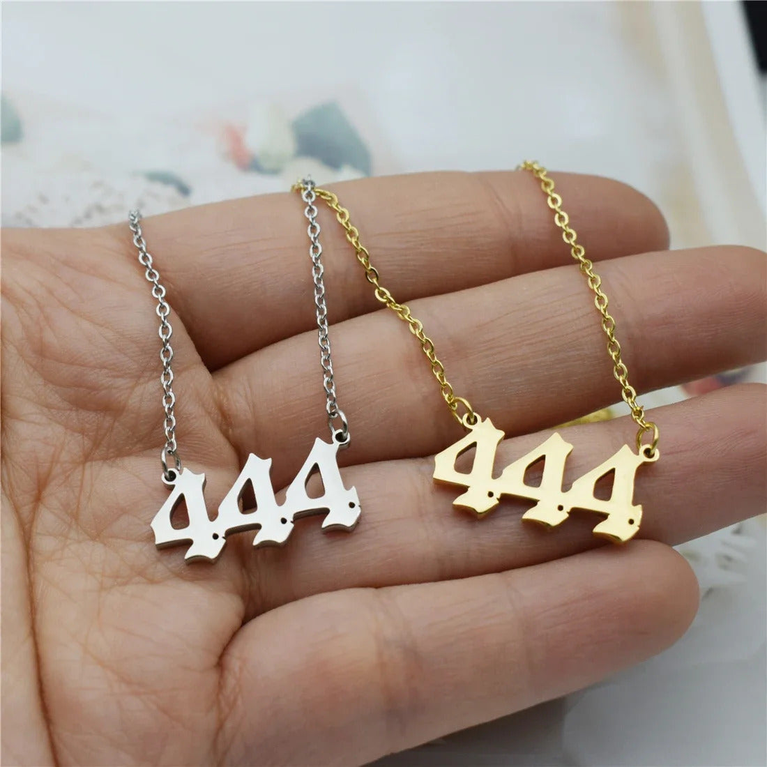 $10 christmas gifts Angel Number 1111 Necklace For Women 111 222 333 444 777 Stainless Steel Choker Chain Jewelry Best Friends Birthday Gift BFF