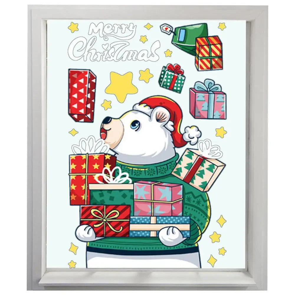 Christmas Window Clings Christmas Theme Decor Static Decals Home Decor Products For Glass Doors Window Household Appliances