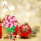 $10 christmas gifts Christmas Tree Decoration Ornament Simulated Soft Clay Lollipop Red White Candy Cane Xmas Tree Pendants Xmas 2025 Decor For Home