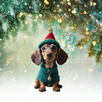 personalized christmas ornaments 2025 Christmas Cartoon Dog Ornament Acrylic Cute Dog Pendant Funny Puppy Pendant Xmas Tree Backpack Car Interior