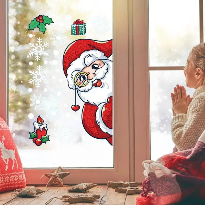 Christmas Window Clings Christmas Theme Decor Static Decals Home Decor Products For Glass Doors Window Household Appliances