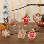 $10 christmas gifts 6pcs Gingerbread Man Ornaments Doll Christmas Decoration Pendants Xmas Tree Hanging Ornament Christmas for Home New Year Gift