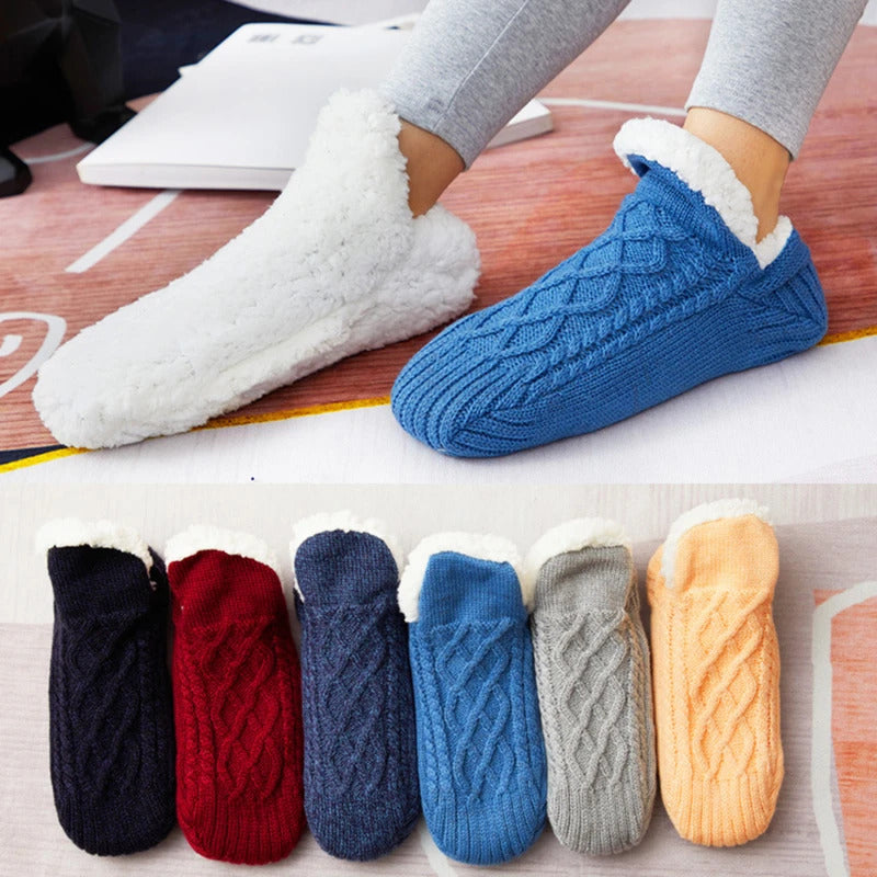 Winter Thermal Men's Slipper Socks Warm Short Cotton Thickened Soft Non-Slip Fuzzy Floor Socks for Home Sleeping Male Fluffy