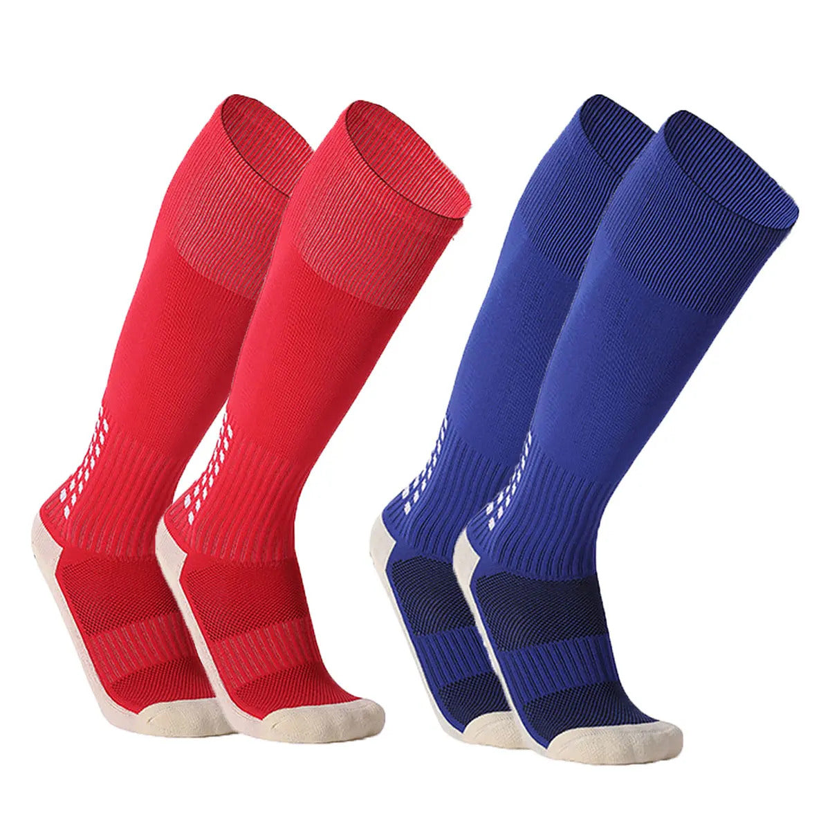 Anti Slip Soccer Knee Socks,Non Slip Football/Basketball/Hockey Sports Grip Socks A Pair