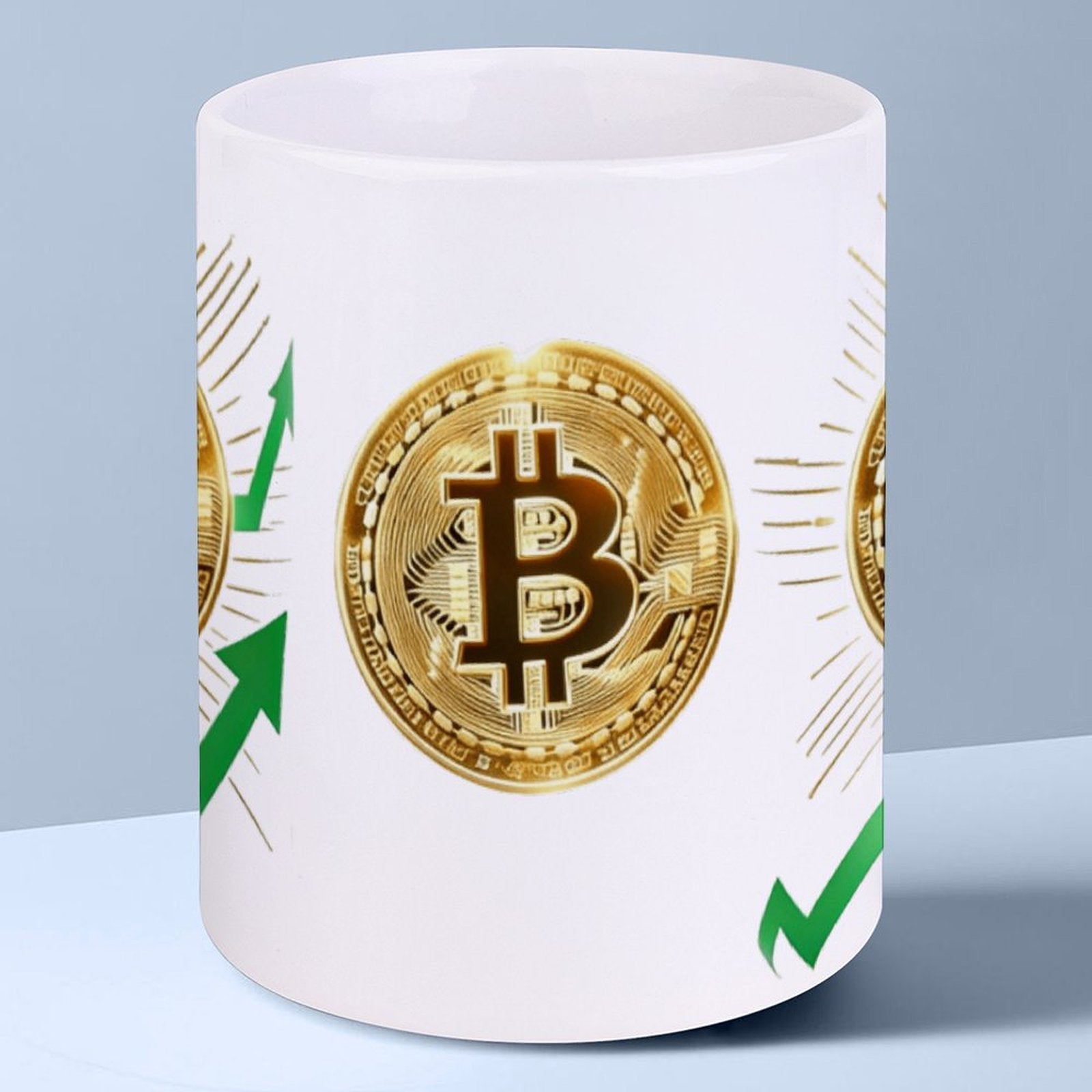 Bitcoin Themed Mug Personalized Custom Coffee Mug with Bitcoin Pattern for Crypto Enthusiasts Gift
