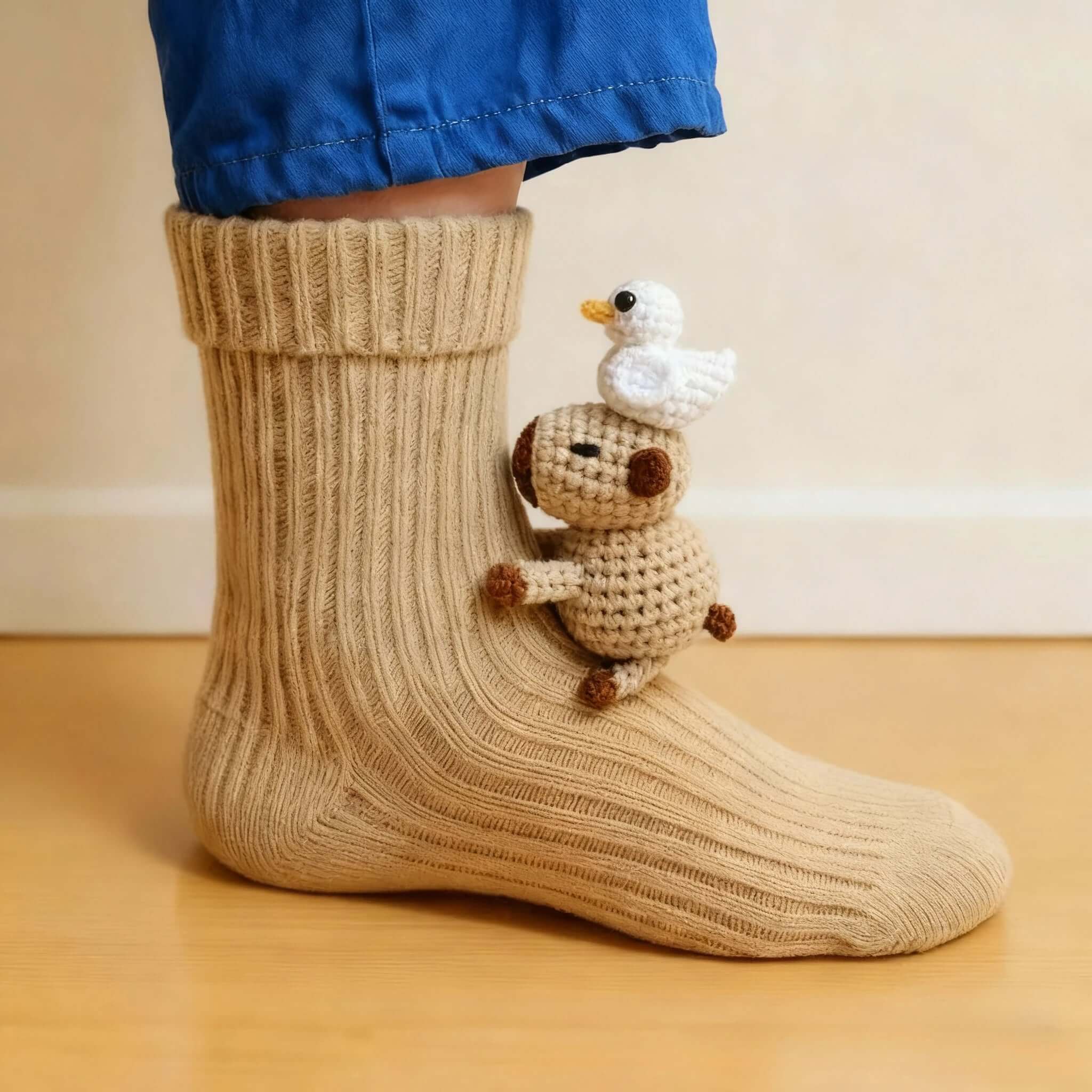 3D Knitted Cute Animal Floor Socks New Fun Novelty Handmade Crocheted Warm Socks Cubic Sloth Panda Creative Children's Gifts