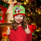 $10 christmas gifts Christmas LED Christmas Beanie Hat Winter Warm With Poms Outdoor Light Up Hat Unisex Flashing Caps For Home Party $10 gift ideas