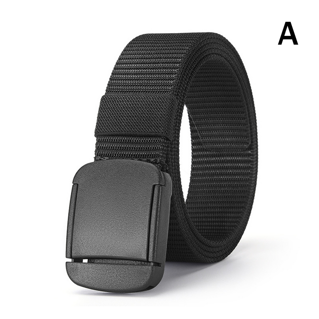 High-End Elastic Waistband Canvas Nylon Tactical Woven Belt for Men