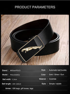 Fashion Casual Belts Leather Men Trendy Pants Genuine Mens Leather Belts Alloy Automatic Buckle Belt