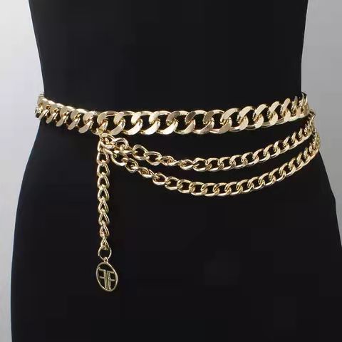 Metal Silver Sex Hips Fashion Golden Belt for Women  Belts Metal Cinturones Gold Waist Chain Belt