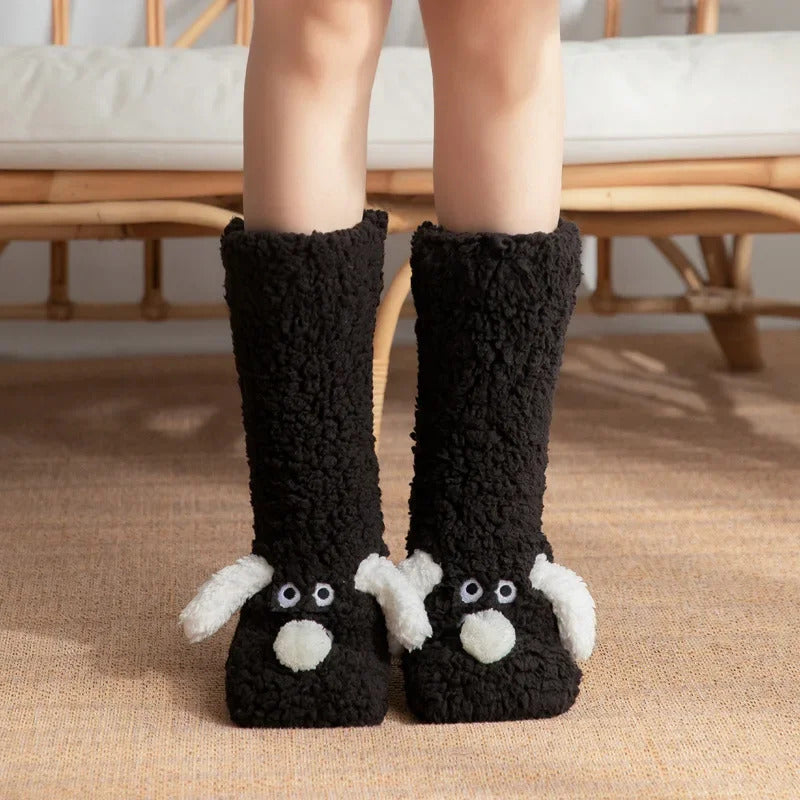 Kawaii Socks Adults Sleeping Socks Winter Snow Home Maternity Sock Leg Warmer Carpet Socks Slippers Funny Socks