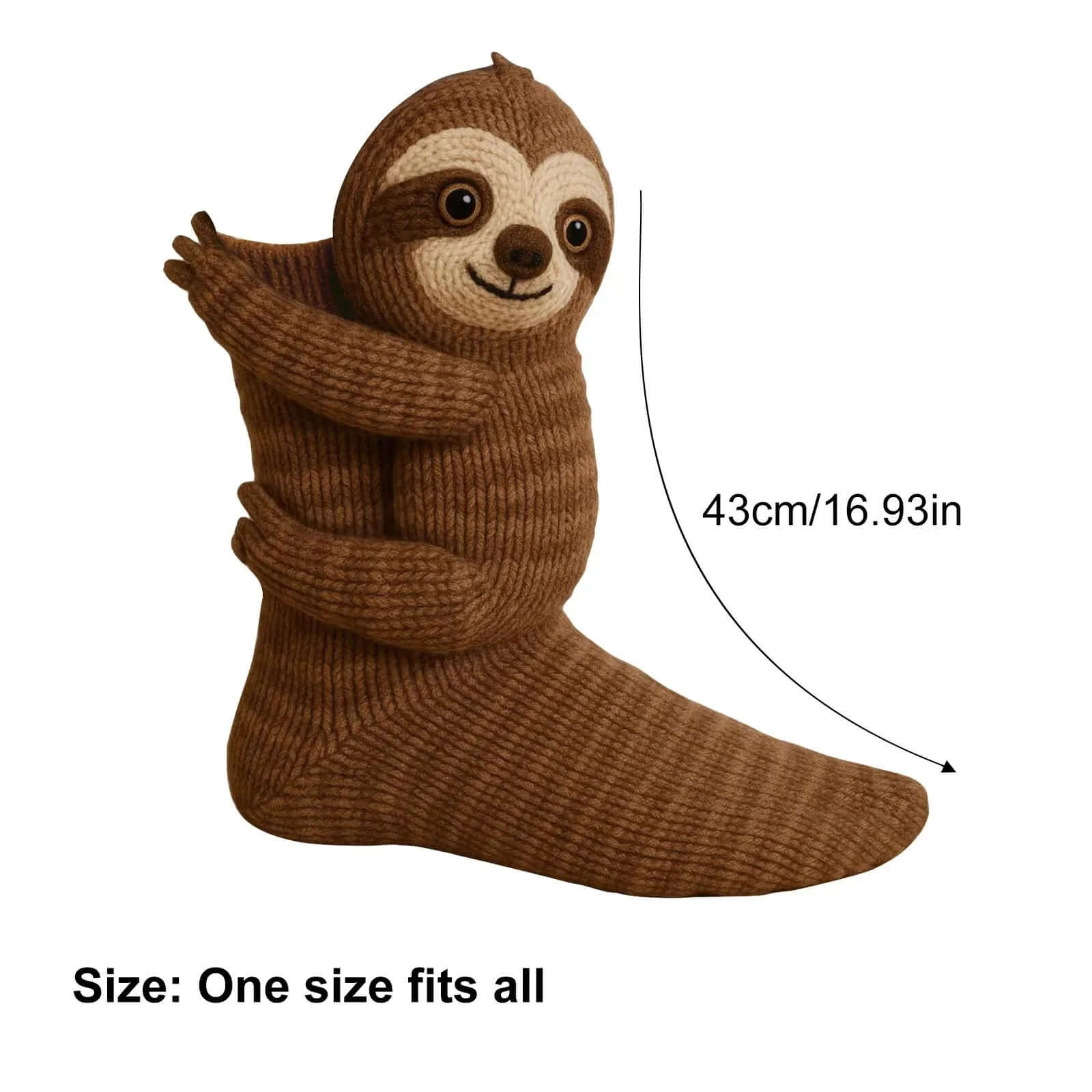 3D Knitted Cute Animal Floor Socks New Fun Novelty Handmade Crocheted Warm Socks Cubic Sloth Panda Creative Children's Gifts