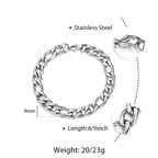 christmas gifts 3/5/7/9mm Gold Silver Color Bracelet Curb Chains Link Men link Chain Stainless Steel Male Female Accessories Fashion DKBM171A