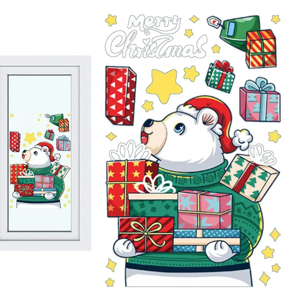 $10 christmas gifts Window Decals For Christmas Winter Snowflake Static Clings Christmas Ambience Window Decor Accessories For Tiles Household