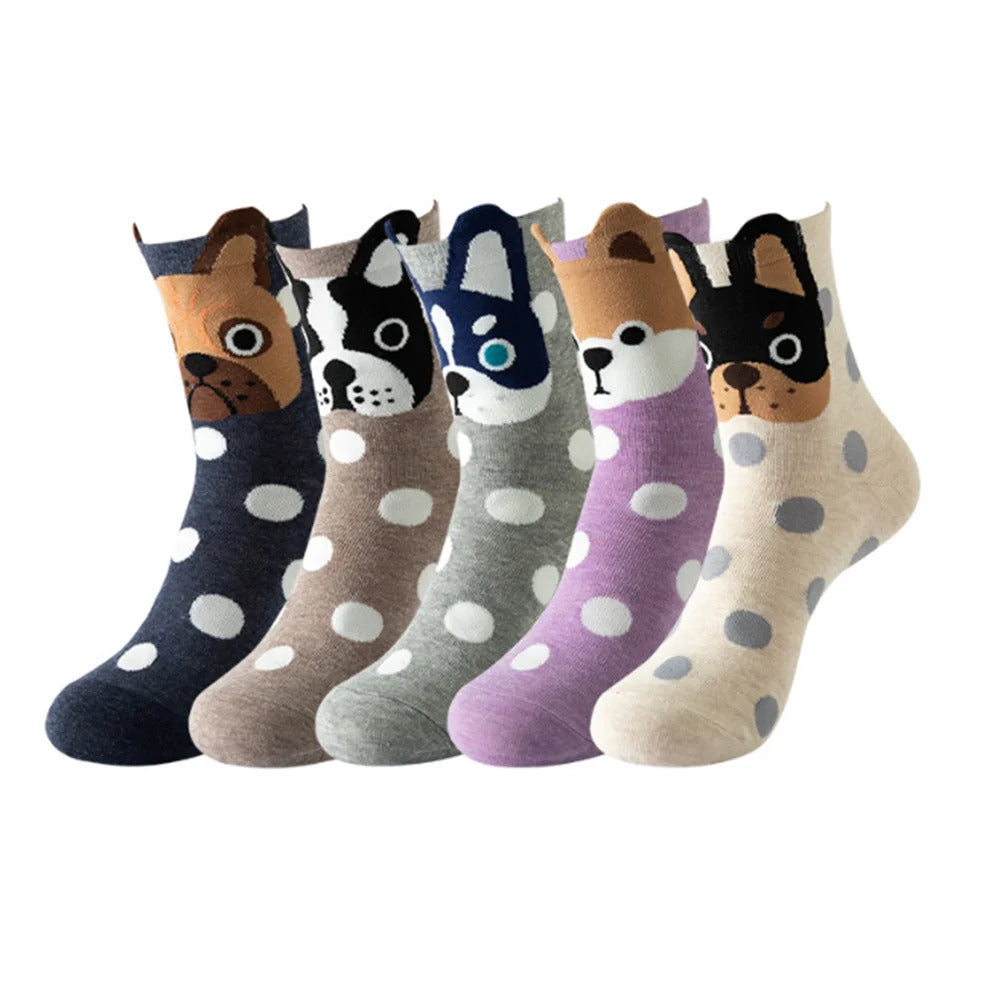 Women Animal Cotton Socks Autumn Winter High Quality Casual Tube Socks Female Ladies Lovely Cartoon Socks
