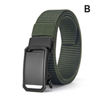 High-End Elastic Waistband Canvas Nylon Tactical Woven Belt for Men