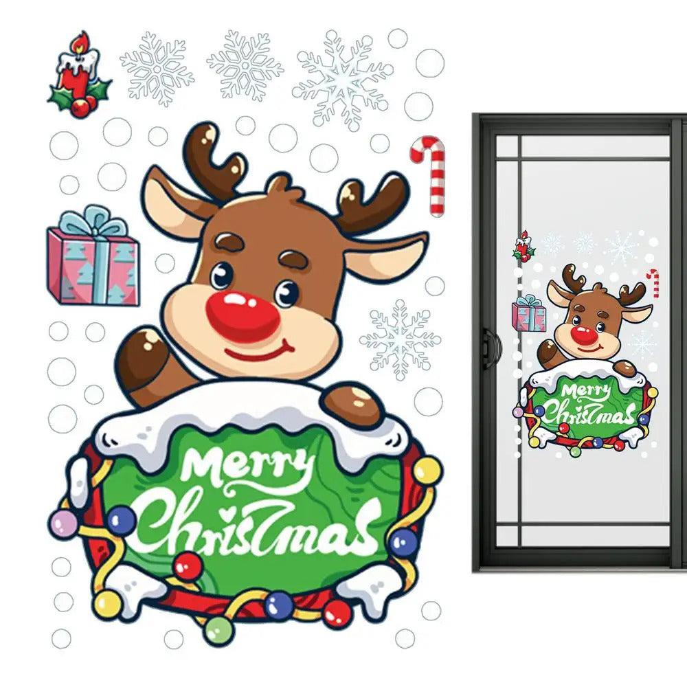 Christmas Window Clings Christmas Theme Decor Static Decals Home Decor Products For Glass Doors Window Household Appliances