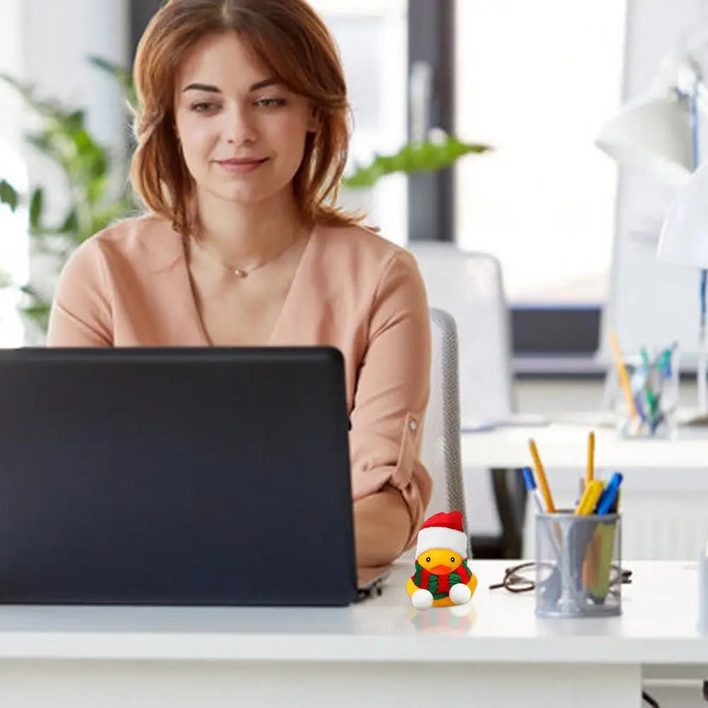 $10 christmas gifts Christmas Ducks Yellow Duck With Christmas Hat And Scarf Squeeze Squeaky Duck Miniature Bath Toys $10 gift ideas