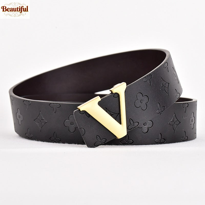 Pu Leather Belt for Men Women Alloy Casual Formal Including Vintage Western Fashion