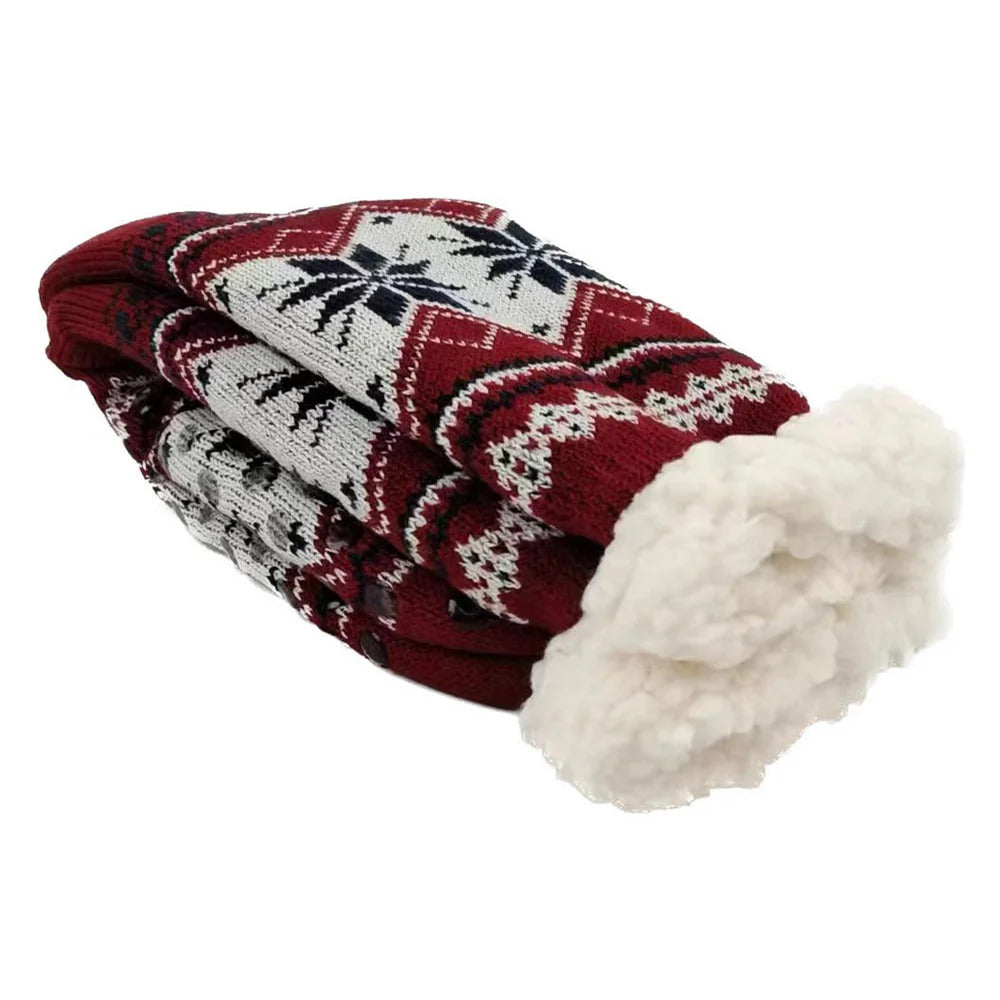 Christmas Winter Warm Socks Men Fluffy Short Plus Velvet Soft Thermal Non Slip Floor Fuzzy Sock