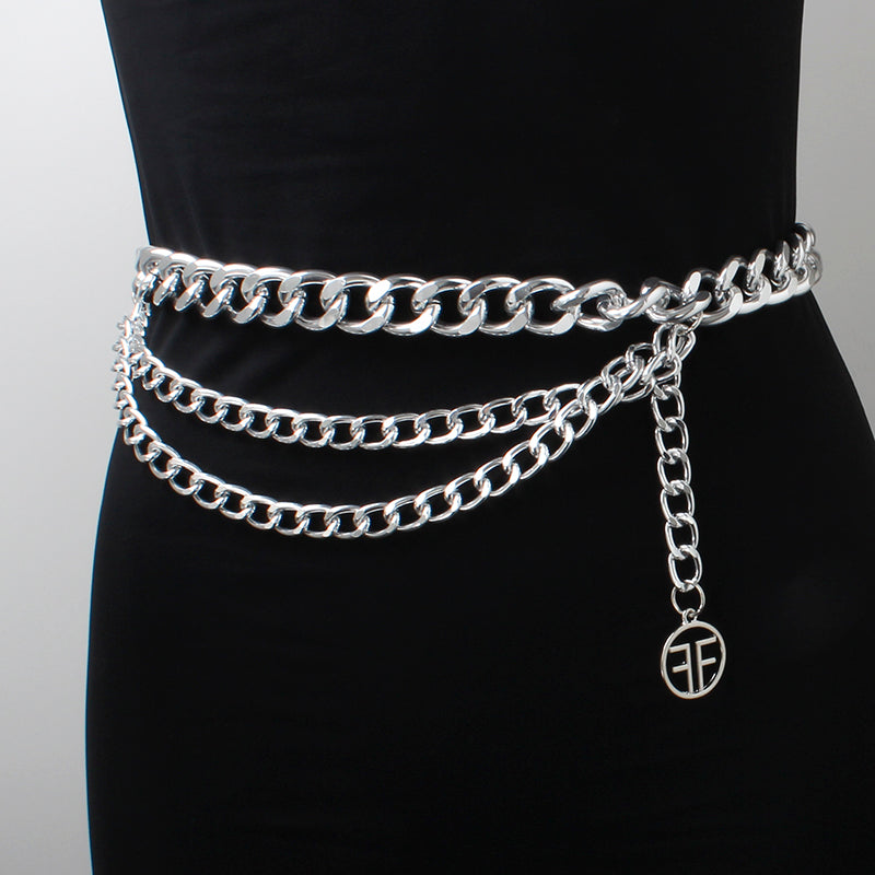 Metal Silver Sex Hips Fashion Golden Belt for Women  Belts Metal Cinturones Gold Waist Chain Belt