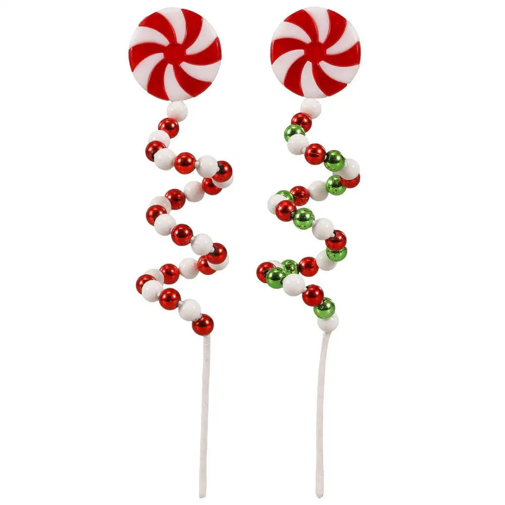 $10 christmas gifts Christmas Candy Cane Decorations Christmas Tree Decoration Red White Lollipop Decoration Curved Candy Christmas Tree Stems Decor