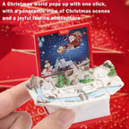 $10 christmas gifts Pop Up Keychain Folding Book Pop Up Toy For Christmas Backpack Charm Creative Christmas Tree Ornaments 3D Christmas Scene Books