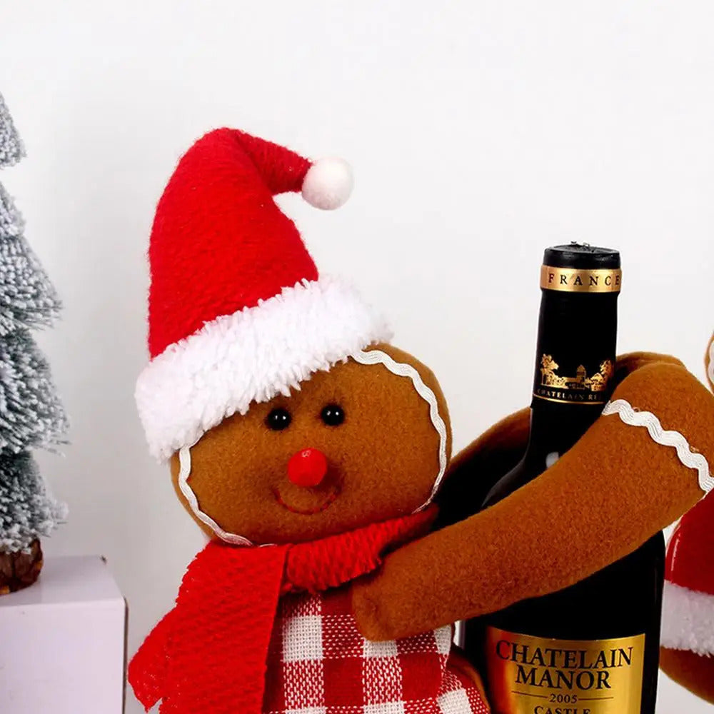 $10 christmas gifts Gingerbread Man Tree Topper Cute Christmas Tree Decor Small Doll Pendant Decorative Gingerbread Figurines Ornaments for Winter