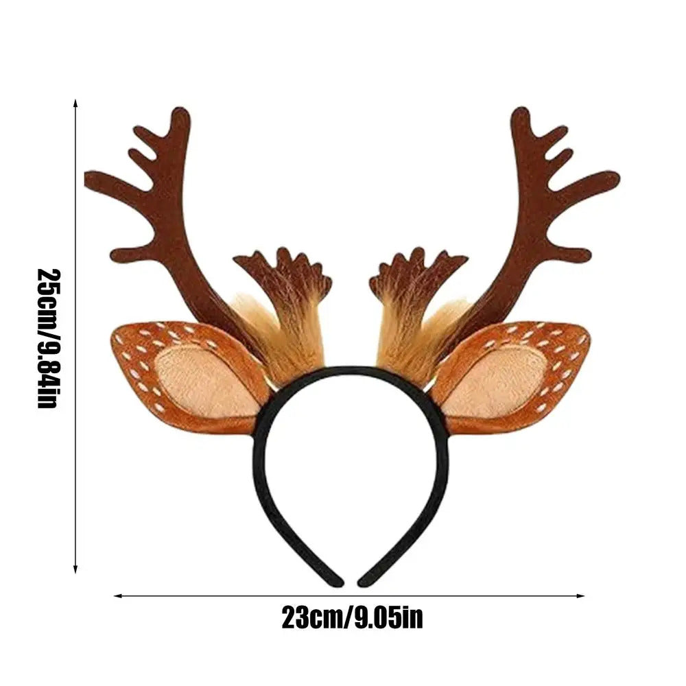 $10 christmas gifts Reindeer Ears Headband Cute Realistic Deer Antlers Headband Animal Ears Headband For Cosplay Deer Costume Christmas Accessories