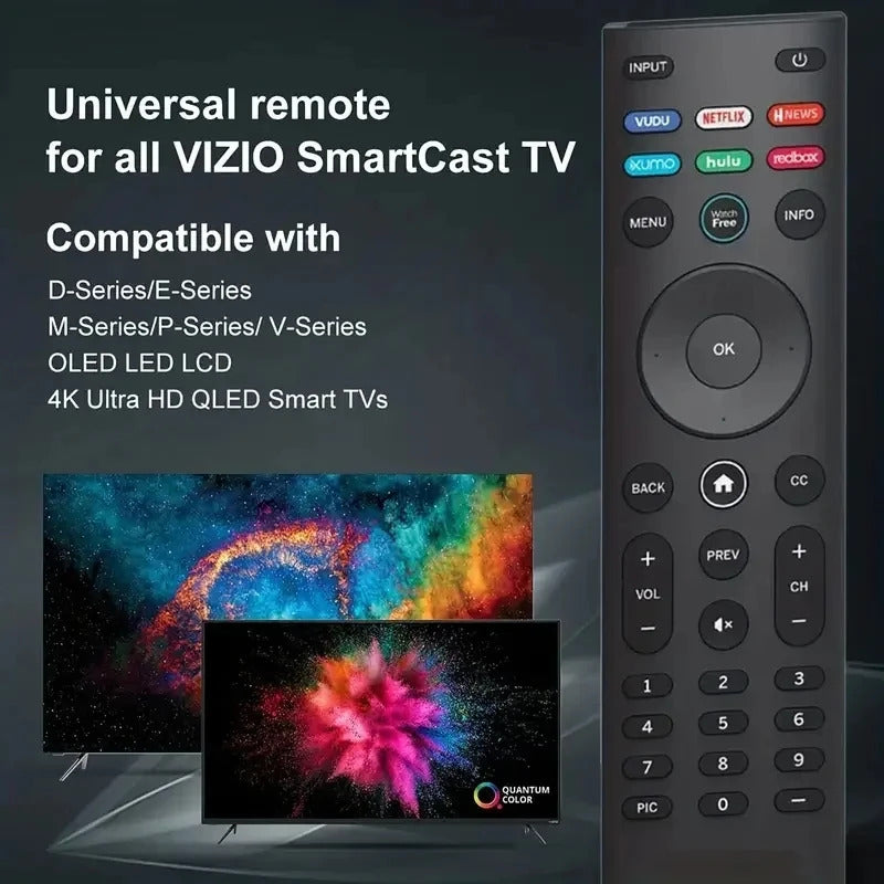 Universal Replace Remote  XRT140 for VIZIO All LCD LED HDTV HD UHD HDR 4K Smart TVs, OLED P M V Series Television, OLED55-H1