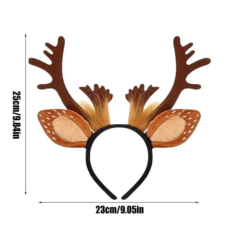 $10 christmas gifts Reindeer Ears Headband Cute Realistic Deer Antlers Headband Animal Ears Headband For Cosplay Deer Costume Christmas Accessories