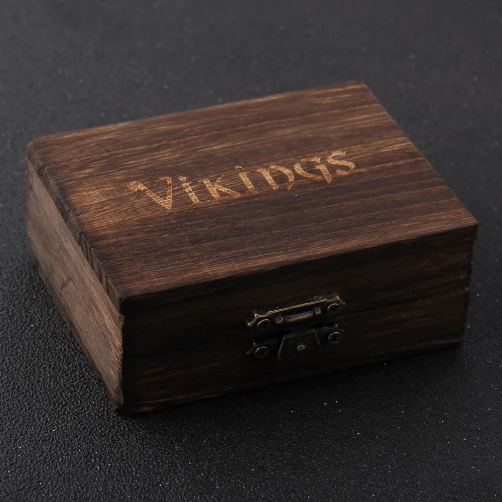 $10 christmas gifts Never Fade Stainless Steel Vikings Bracelets For Men Blank Color Punk Curb Cuban Link Chain Bracelets with gift wooden box