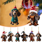 personalized christmas ornaments 2025 Christmas Cartoon Dog Ornament Acrylic Cute Dog Pendant Funny Puppy Pendant Xmas Tree Backpack Car Interior
