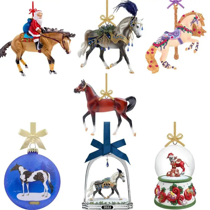 $10 christmas gifts Christmas Tree Ornament Horse Acrylic Christmas Flat Hanging Ornament For Kids Horse Decorative Acrylic Pendant For Christmas