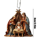 $10 christmas gifts 2D Christmas Nativity Scene Ornaments Nativity Scene Christmas Tree Decoration Nativity Scene Christmas Tree Decoration Acrylic