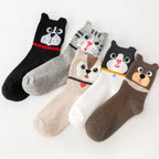 Women Animal Cotton Socks Autumn Winter High Quality Casual Tube Socks Female Ladies Lovely Cartoon Socks